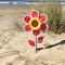 In the Breeze 2662 - 12 Inch Paisley Sunflower Wind Spinner with Leaves - Colorful Flower for your Yard and Garden